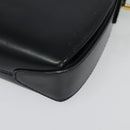 GUCCI Shoulder Bag Leather Navy Gold Auth ep10015-13