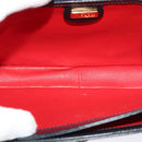 GUCCI Shoulder Bag Leather Navy Gold Auth ep10015-17