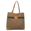 GUCCI Micro GG Supreme Web Sherry Line Bag PVC Beige 002 988 0174 Auth ep10019-1