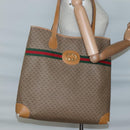 GUCCI Micro GG Supreme Web Sherry Line Bag PVC Beige 002 988 0174 Auth ep10019-20