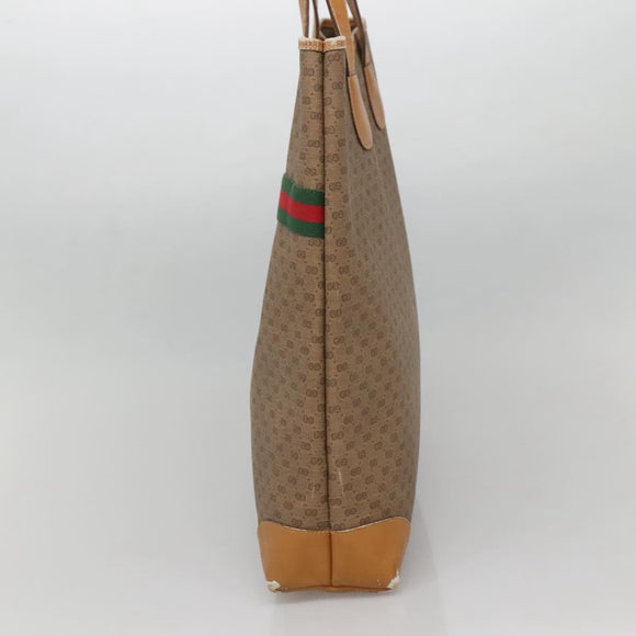 GUCCI Micro GG Supreme Web Sherry Line Bag PVC Beige 002 988 0174 Auth ep10019