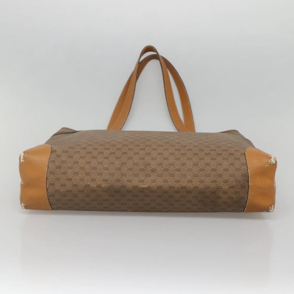 GUCCI Micro GG Supreme Web Sherry Line Bag PVC Beige 002 988 0174 Auth ep10019