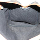 FENDI Pecan Canvas Boston Bag Black Brown gold Auth ep10025-19