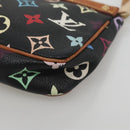 LOUIS VUITTON Monogram Multicolor Pochette Pouch Black M92648 LV Auth ep10030-9