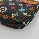 LOUIS VUITTON Monogram Multicolor Pochette Pouch Black M92648 LV Auth ep10030-15