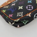 LOUIS VUITTON Monogram Multicolor Pochette Pouch Black M92648 LV Auth ep10030-16