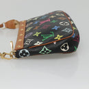 LOUIS VUITTON Monogram Multicolor Pochette Pouch Black M92648 LV Auth ep10030-3