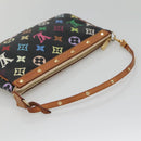 LOUIS VUITTON Monogram Multicolor Pochette Pouch Black M92648 LV Auth ep10030-7