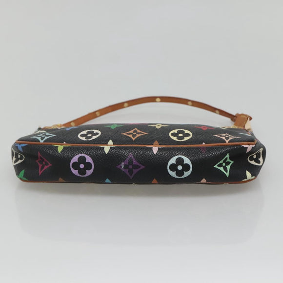 LOUIS VUITTON Monogram Multicolor Pochette Pouch Black M92648 LV Auth ep10030