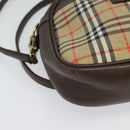 Burberrys Nova Check Shoulder Bag Canvas Beige Gold Auth ep10035-9