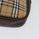 Burberrys Nova Check Shoulder Bag Canvas Beige Gold Auth ep10035-16