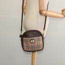 Burberrys Nova Check Shoulder Bag Canvas Beige Gold Auth ep10035-20