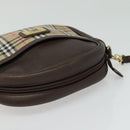 Burberrys Nova Check Shoulder Bag Canvas Beige Gold Auth ep10035-6