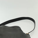 GUCCI Bamboo Hand Bag Leather 2way Black Gold 001 1577 3754 Auth ep10036-15