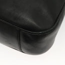 GUCCI Bamboo Hand Bag Leather 2way Black Gold 001 1577 3754 Auth ep10036-18