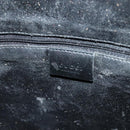 GUCCI Bamboo Hand Bag Leather 2way Black Gold 001 1577 3754 Auth ep10036-19