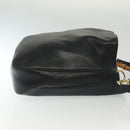 GUCCI Bamboo Hand Bag Leather 2way Black Gold 001 1577 3754 Auth ep10036-3
