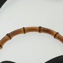 GUCCI Bamboo Hand Bag Leather 2way Black Gold 001 1577 3754 Auth ep10036-14