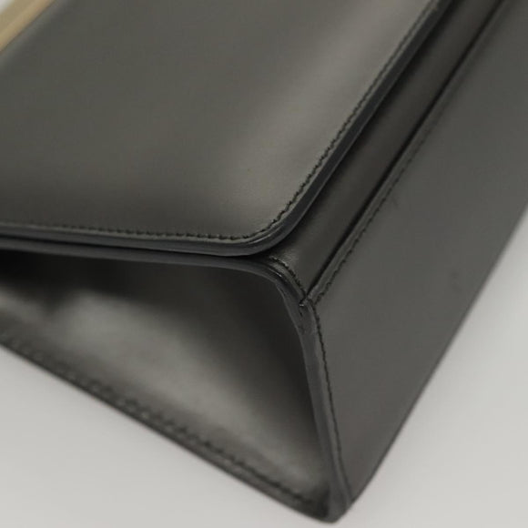 GUCCI Shoulder Bag Leather Gray Gold 001 2058 1919 0 Auth ep10038