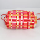 PRADA Hand Bag Nylon 2way Multicolor Gold Auth ep10042-5