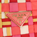 PRADA Hand Bag Nylon 2way Multicolor Gold Auth ep10042-22