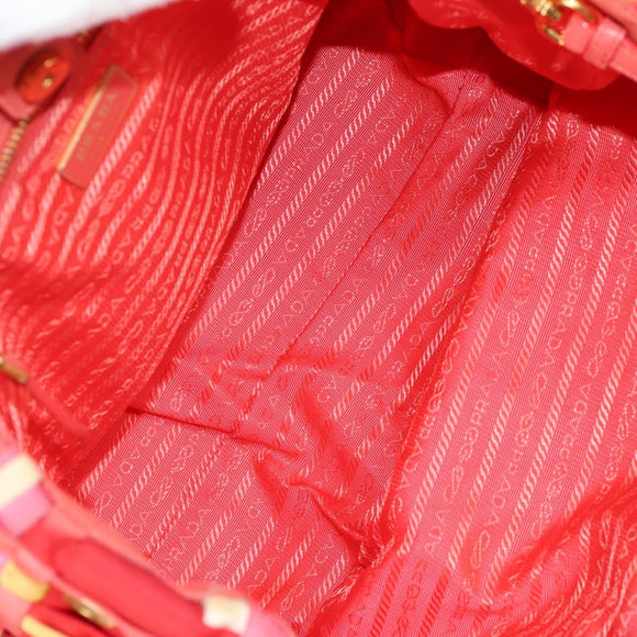 PRADA Hand Bag Nylon 2way Multicolor Gold Auth ep10042