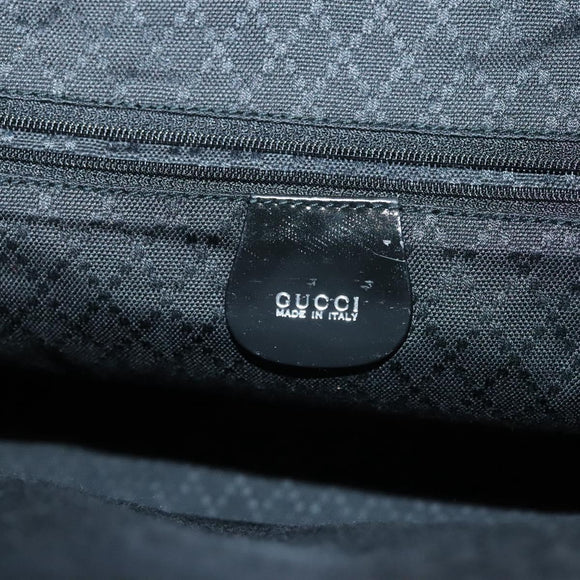 GUCCI Bamboo Tote Bag Nylon Black Silver 002 2058 0412 5 Auth ep10054