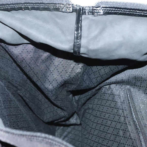 GUCCI Bamboo Tote Bag Nylon Black Silver 002 2058 0412 5 Auth ep10054