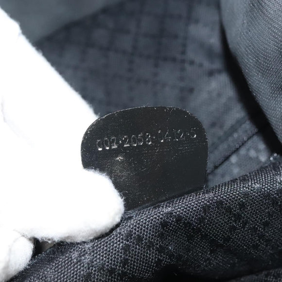 GUCCI Bamboo Tote Bag Nylon Black Silver 002 2058 0412 5 Auth ep10054