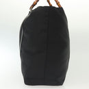 GUCCI Bamboo Tote Bag Nylon Black Silver 002 2058 0412 5 Auth ep10054-4