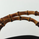 GUCCI Bamboo Tote Bag Nylon Black Silver 002 2058 0412 5 Auth ep10054-8