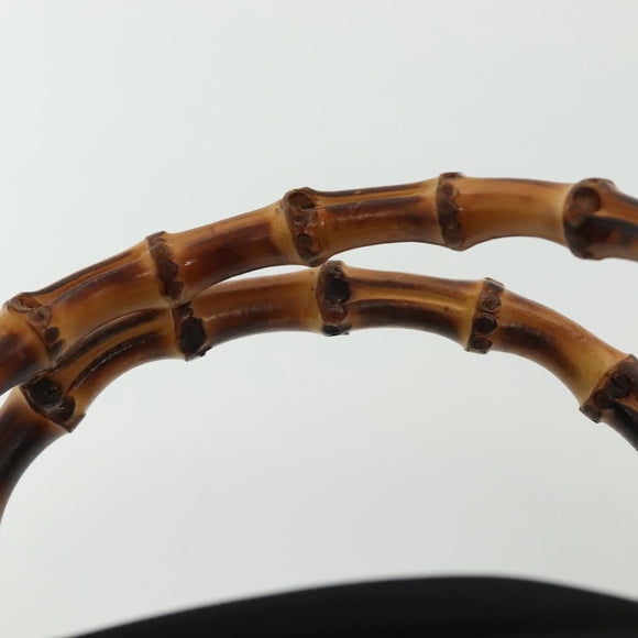 GUCCI Bamboo Tote Bag Nylon Black Silver 002 2058 0412 5 Auth ep10054