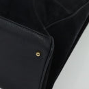 GUCCI Bamboo Hand Bag Suede Navy Gold 002 2855 0322 0 Auth ep10056-14