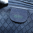 GUCCI Bamboo Hand Bag Suede Navy Gold 002 2855 0322 0 Auth ep10056-17