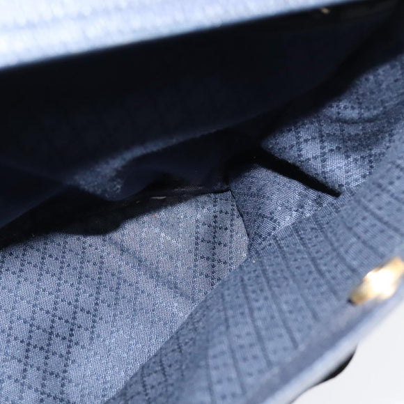 GUCCI Bamboo Hand Bag Suede Navy Gold 002 2855 0322 0 Auth ep10056