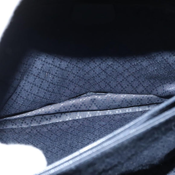 GUCCI Bamboo Hand Bag Suede Navy Gold 002 2855 0322 0 Auth ep10056