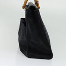 GUCCI Bamboo Hand Bag Suede Navy Gold 002 2855 0322 0 Auth ep10056-4