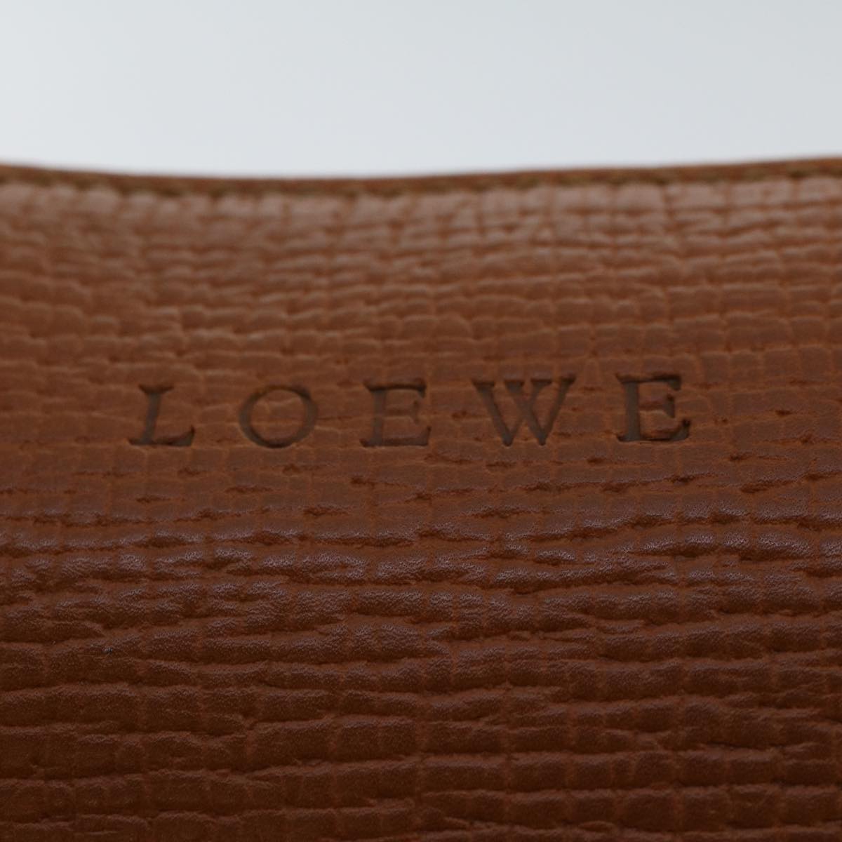 LOEWE Shoulder Bag Leather Brown Auth ep1006