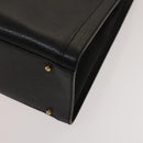 GUCCI Bamboo Hand Bag Leather Black Gold 002 1095 0260 Auth ep10062-9