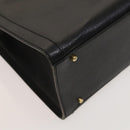 GUCCI Bamboo Hand Bag Leather Black Gold 002 1095 0260 Auth ep10062-16