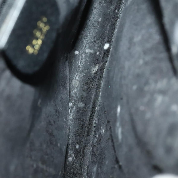 GUCCI Bamboo Hand Bag Leather Black Gold 002 1095 0260 Auth ep10062