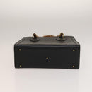 GUCCI Bamboo Hand Bag Leather Black Gold 002 1095 0260 Auth ep10062-5