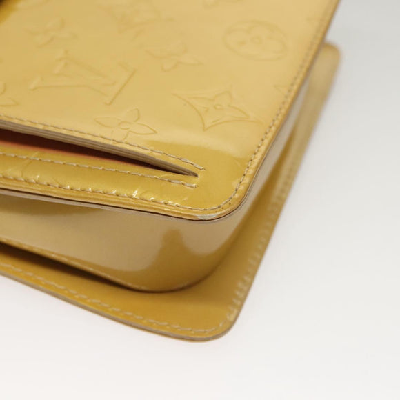 LOUIS VUITTON Monogram Vernis Motto Accessory Pouch Beige M91136 LV Auth ep10064