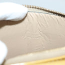 LOUIS VUITTON Monogram Vernis Motto Accessory Pouch Beige M91136 LV Auth ep10064-19