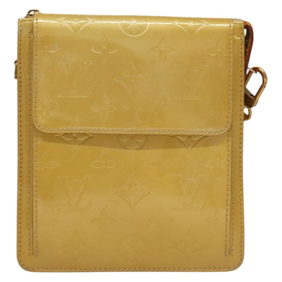 LOUIS VUITTON Monogram Vernis Motto Accessory Pouch Beige M91136 LV Auth ep10064