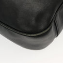 GUCCI Bamboo Hand Bag Leather 2way Black Gold 001 2852 1577 0 Auth ep10073-16