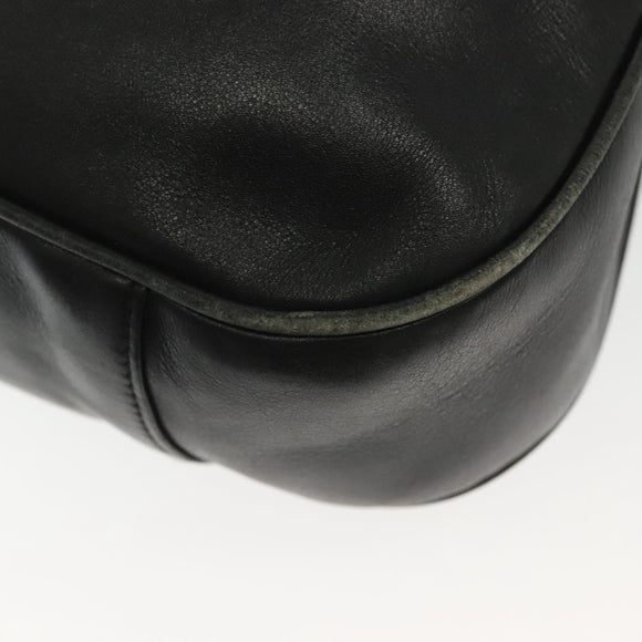 GUCCI Bamboo Hand Bag Leather 2way Black Gold 001 2852 1577 0 Auth ep10073