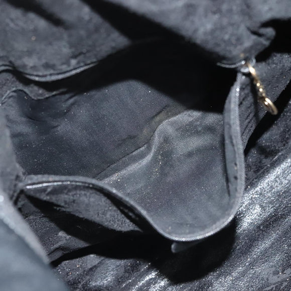 GUCCI Bamboo Hand Bag Leather 2way Black Gold 001 2852 1577 0 Auth ep10073