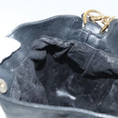 GUCCI Bamboo Hand Bag Leather 2way Black Gold 001 2852 1577 0 Auth ep10073-12