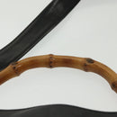 GUCCI Bamboo Hand Bag Leather 2way Black Gold 001 2852 1577 0 Auth ep10073-8